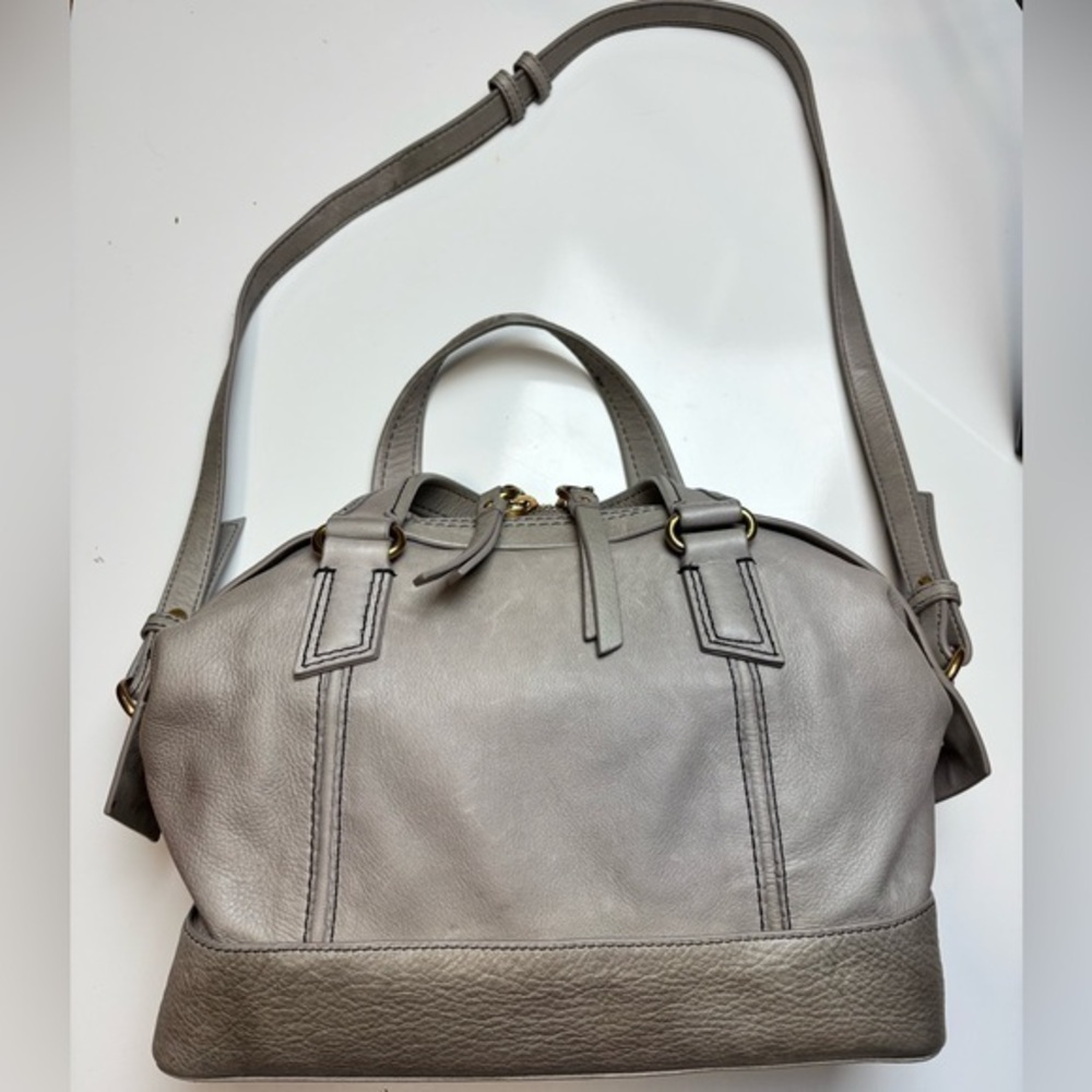 Alco grey leather two way bag‎